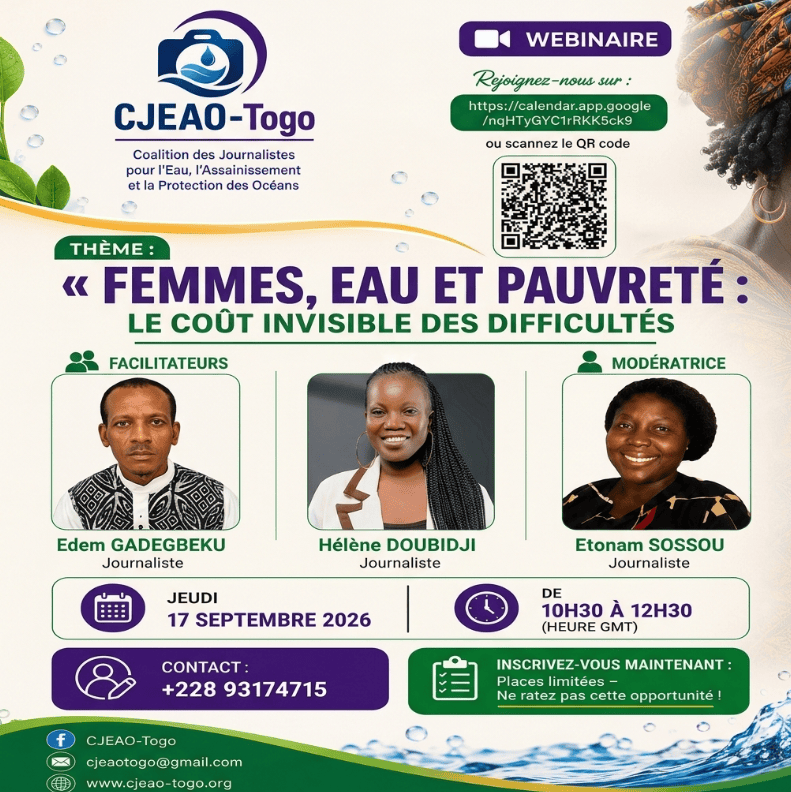 Impact des pénuries d&rsquo;eau sur les femmes: La CJEAO-Togo organise un webinaire le 17 septembre prochain